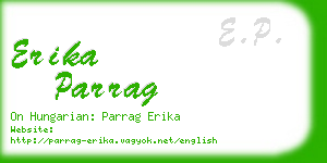 erika parrag business card